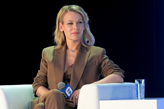 The International RUSSIAN EXPO Pavilion 57 House of Knowledge. Where Technologies Meet: VK-day Alexandra Rebenok, actress. Location: Russia, Moscow. Author: Alexey Nikolskiy/Sputnik. RUSSIA EXPO. Where Technologies Meet. VK-day