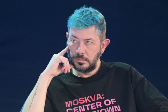 The RUSSIA EXPO Pavilion 57 House of Knowledge. Where Technologies Meet: VK-day. Artemy Lebedev, designer, VKontakte Design Director. Location: Russia, Moscow. Author: Alexey Nikolskiy/Sputnik. RUSSIA EXPO. Where Technologies Meet. VK-day