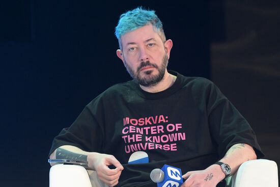 The RUSSIA EXPO Pavilion 57 House of Knowledge. Where Technologies Meet: VK-day. Artemy Lebedev, designer, VKontakte Design Director. Location: Russia, Moscow. Author: Alexey Nikolskiy/Sputnik. RUSSIA EXPO. Where Technologies Meet. VK-day