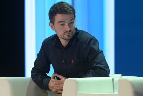 The International RUSSIA EXPO Pavilion 57 House of Knowledge. Where Technologies Meet: VK-day. Sergey Tomilov, Content Director, Odnoklassniki social network, VK. Location: Russia, Moscow. Author: Alexey Nikolskiy/Sputnik. RUSSIA EXPO. Where Technologies Meet. VK-day