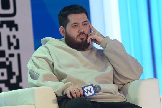 The International RUSSIA EXPO Pavilion 57 House of Knowledge. Where Technologies Meet: VK-day Timur Takhautdinov, Director of Development, Digital 42 agency. Location: Russia, Moscow. Author: Alexey Nikolskiy/Sputnik. RUSSIA EXPO. Where Technologies Meet. VK-day