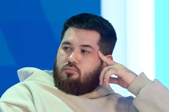 The International RUSSIA EXPO Pavilion 57 House of Knowledge Where Technologies Meet: Timur Takhautdinov, Director of Development, Digital 42 Agency. Location: Russia, Moscow. Author: Alexey Nikolskiy/Sputnik. RUSSIA EXPO. Where Technologies Meet. VK-day