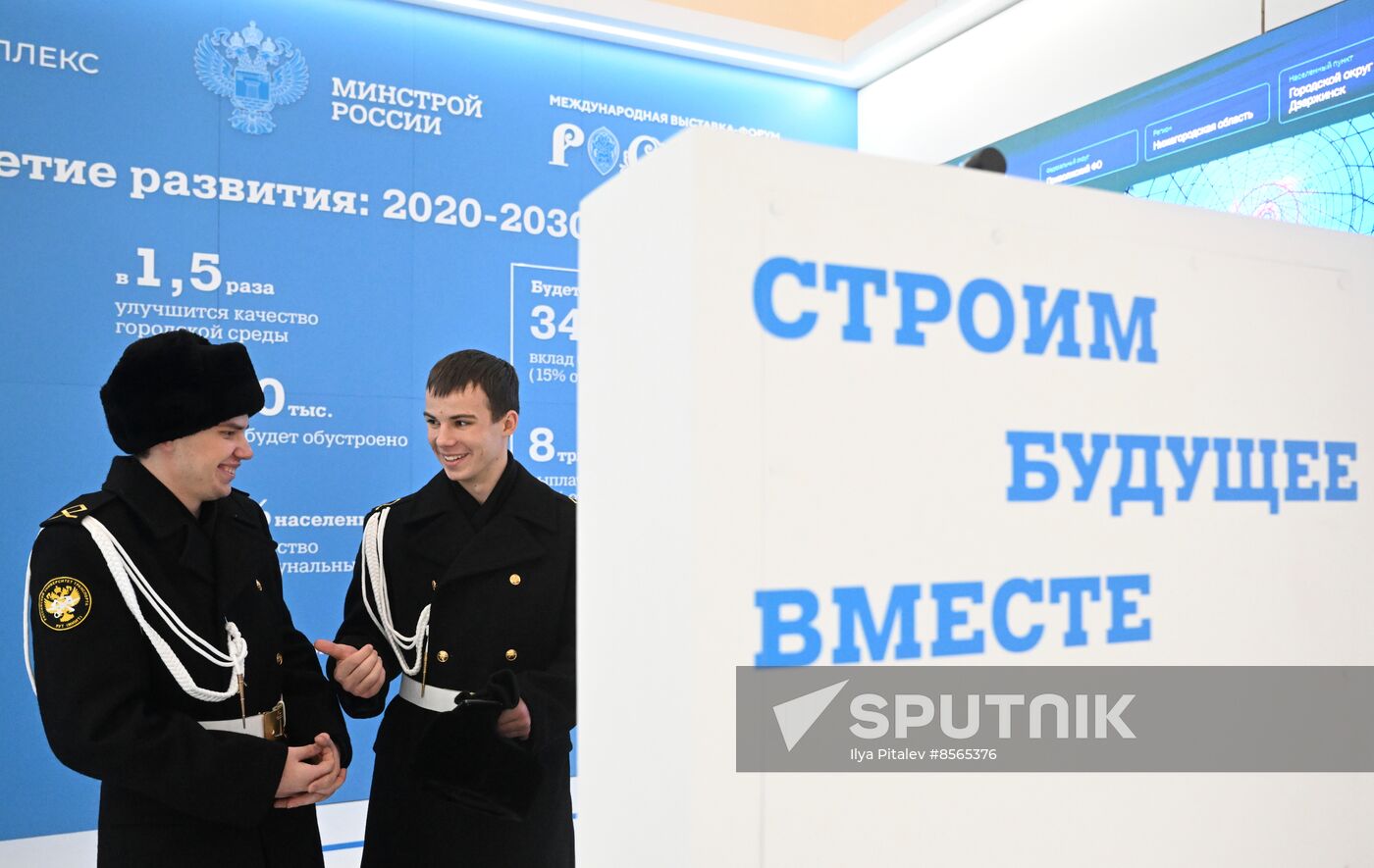 RUSSIA EXPO. Ceremony to open exhibition by Russian Ministry of Construction