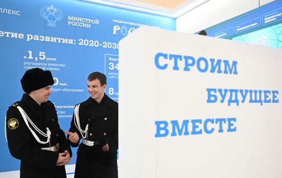 RUSSIA EXPO. Ceremony to open exhibition by Russian Ministry of Construction