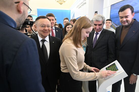 RUSSIA EXPO. Ceremony to open exhibition by Russian Ministry of Construction