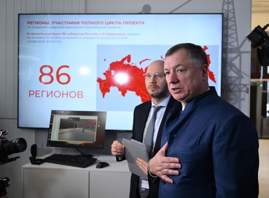 RUSSIA EXPO. Russian deputy prime minisiter Marat Khusnullin to view exhibits of Construction Ministry "Building the Future" and Transport Ministry's "Russia in Motion"