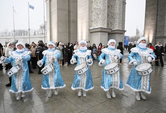 The International RUSSIA EXPO Forum and Exhibition. Snow Maiden Parade. Location: Russia, Moscow. Author: Ilya Pitalev/Sputnik. RUSSIA EXPO. Snow Maiden parade