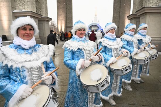 The International RUSSIA EXPO Forum and Exhibition. Snow Maiden Parade. Location: Russia, Moscow. Author: Ilya Pitalev/Sputnik. RUSSIA EXPO. Snow Maiden parade