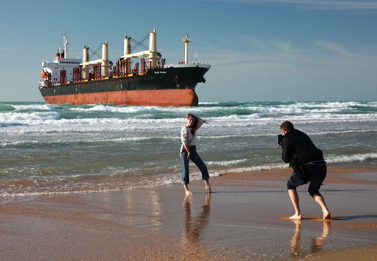 Russia Belize Cargo Ship Storm