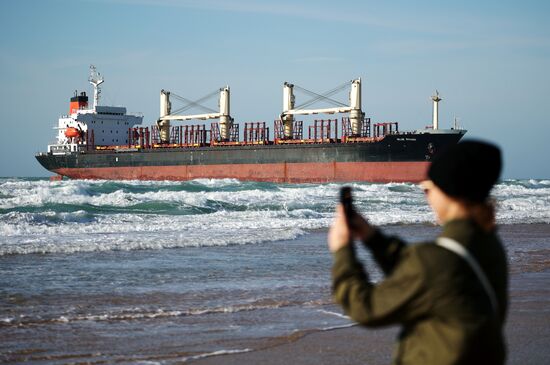 Russia Belize Cargo Ship Storm