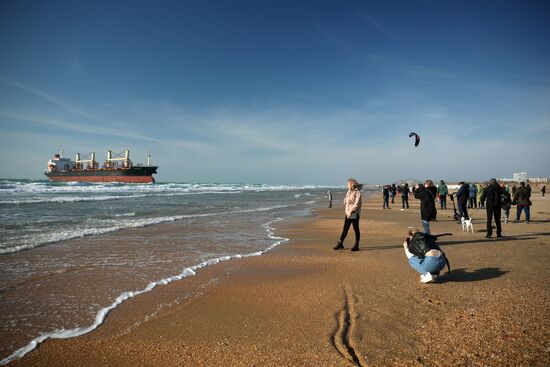 Russia Belize Cargo Ship Storm