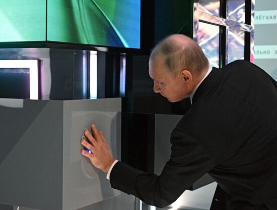 President Vladimir Putin visits RUSSIA EXPO