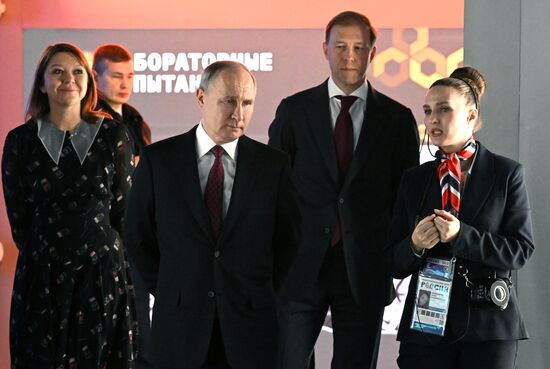 President Vladimir Putin visits RUSSIA EXPO