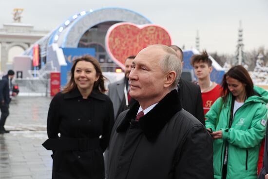 President Vladimir Putin visits RUSSIA EXPO