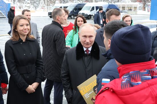 President Vladimir Putin visits RUSSIA EXPO