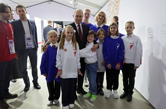 President Vladimir Putin visits RUSSIA EXPO