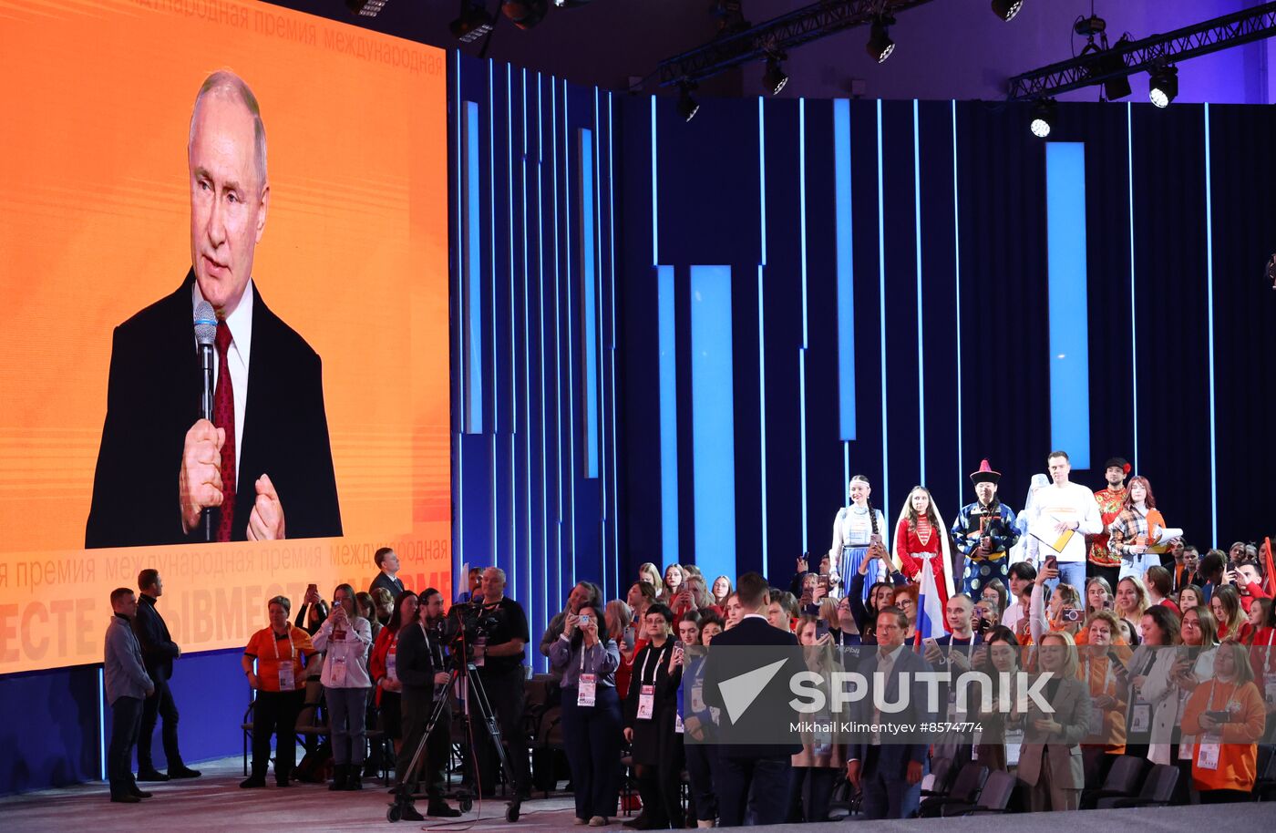 President of Russia Vladimir Putin awards winners of WeAreTogether international Prize