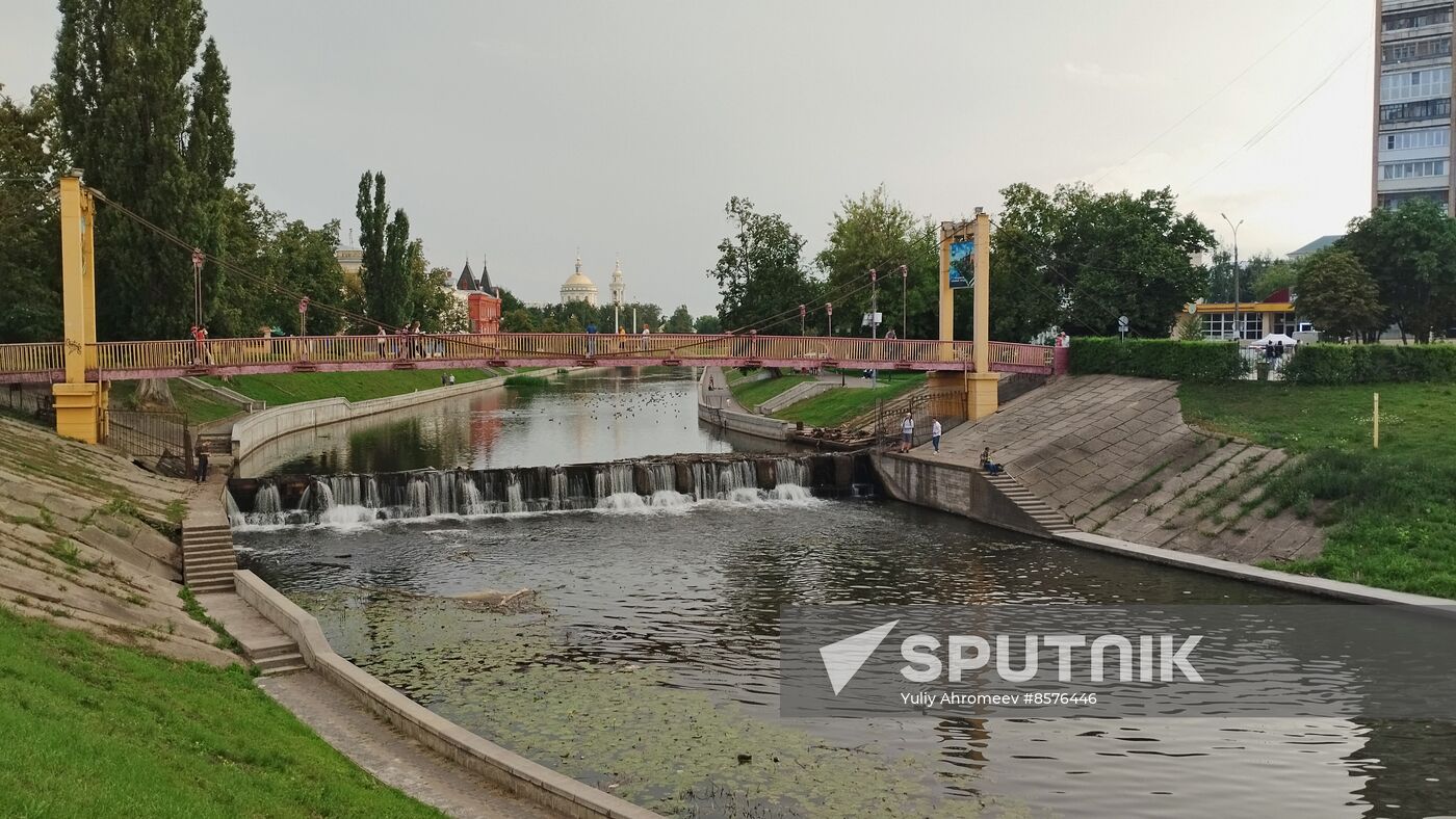 Suspension bridge in Oryol