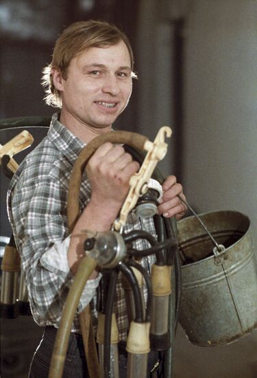 Karpunins' family farm in Zolino collective farm