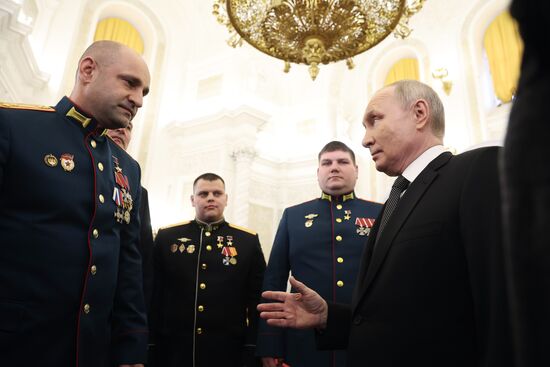 Russia Putin Hero Gold Medals Presentation