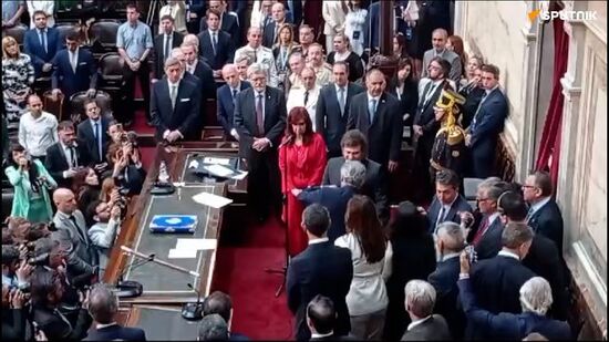 Javier Milei's inauguration ceremony