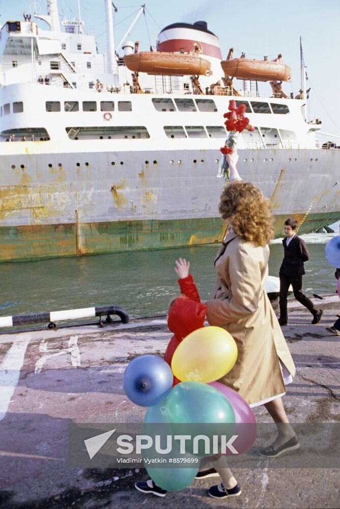 Welcoming tanker Lugansk at Novorossiysk port