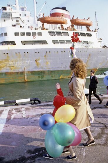 Welcoming tanker Lugansk at Novorossiysk port