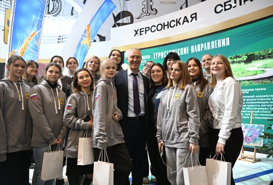 International RUSSIA EXPO forum and exhibition. Kherson Region Day. Vladimir Saldo, head of the Kherson Region. Location: Russia, Moscow. Author: Kristina Kormilitsyna/Sputnik. RUSSIA EXPO. Kherson Region Day