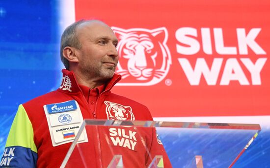 The International RUSSIA EXPO Forum and Exhibition. Astrakhan Region Day. Pavilion 75. Vladimir Chagin, Director of the Silk Way International Rally. Location: Russia, Moscow. Author: Kirill Kallinikov/Sputnik. RUSSIA EXPO. Astrakhan Region Day