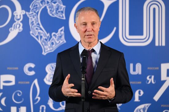 International RUSSIA EXPO forum and exhibition. Kherson Region Day. Press scrum. Vladimir Saldo, head of the Kherson Region. Location: Russia, Moscow. Author: Kristina Kormilitsyna/Sputnik. RUSSIA EXPO. Kherson Region Day