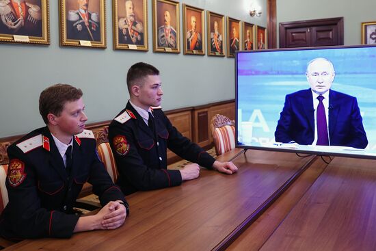 Russia Putin Press Conference Broadcast