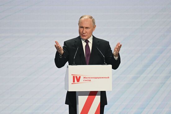 Russia Putin Railway Congress