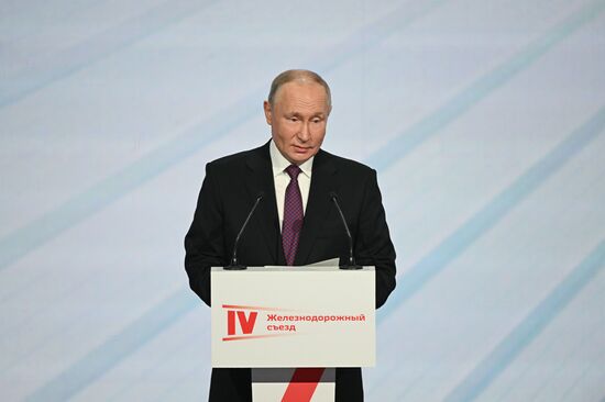 Russia Putin Railway Congress