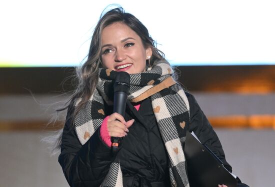 The International RUSSIA EXPO exhibition and forum. The Lada Granta Dream Car Lottery from Rosneft Co. and the Lada Sport Rosneft racing team on the Main Street Stage. Tatiana "Vickie" Pestryakova, Presenter, Brigada U Morning Show. Location: Russia, Moscow. Author: Maksim Blinov/Sputnik. RUSSIA EXPO. Lada Granta Dream Car Lottery from Rosneft Co. and Lada Sport Rosneft Racing Team