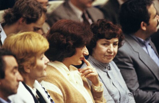 News conference with world chess champion Harry Kasparov