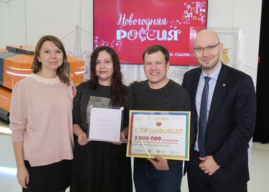 RUSSIA EXPO. Exhibition awards its three millionth visitor