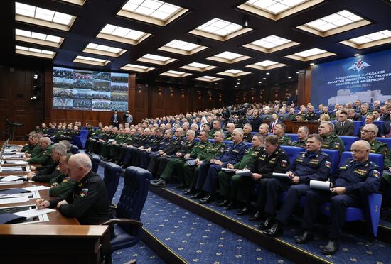 Russia Putin Defence Ministry Board