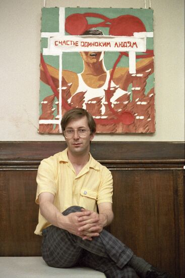 Artist Matthew Bown in Moscow