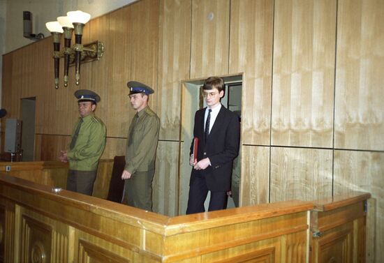 Mathias Rust stands trial