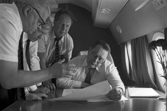 USSR and Finnish prime ministers in Karelian ASSR