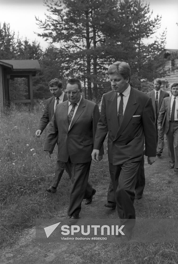 USSR and Finnish prime ministers in Karelian ASSR