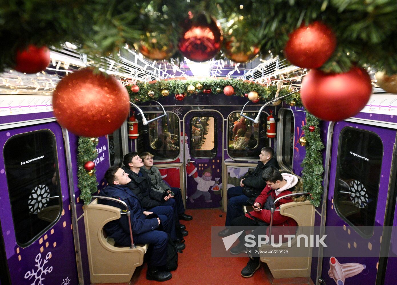 Russia New Year Season Metro
