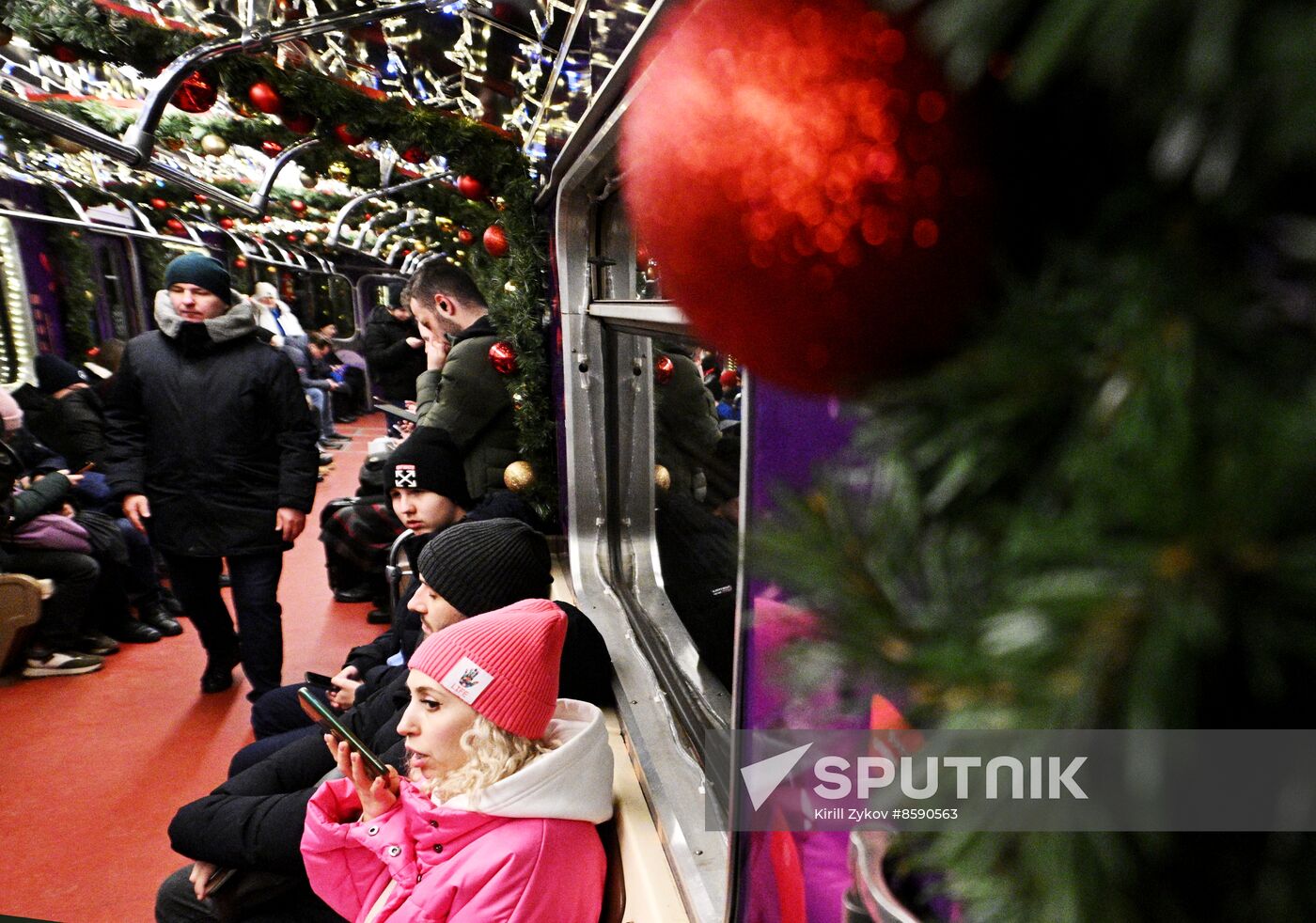 Russia New Year Season Metro