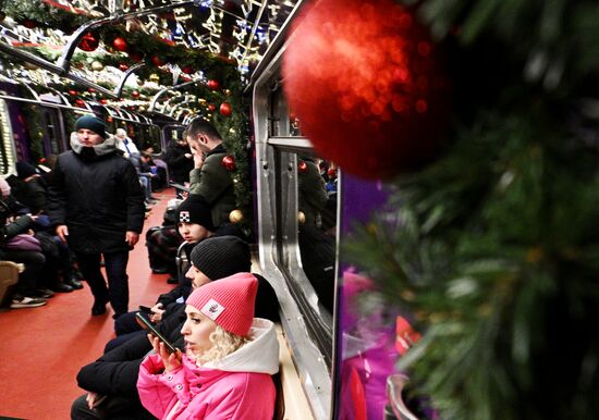 Russia New Year Season Metro
