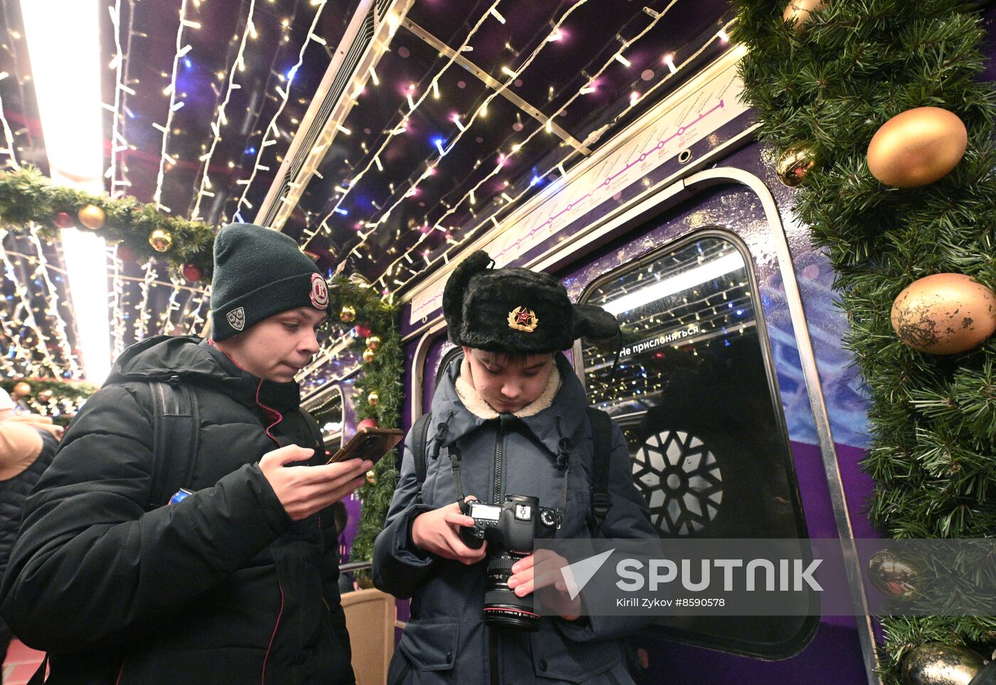 Russia New Year Season Metro