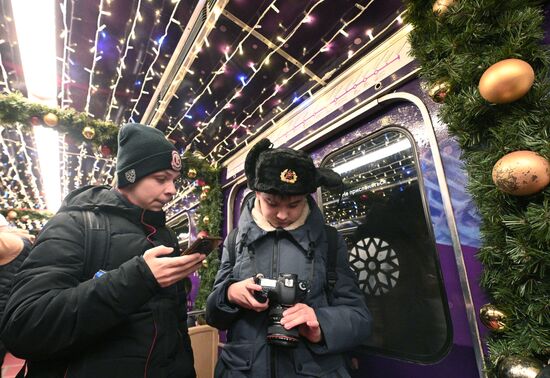 Russia New Year Season Metro