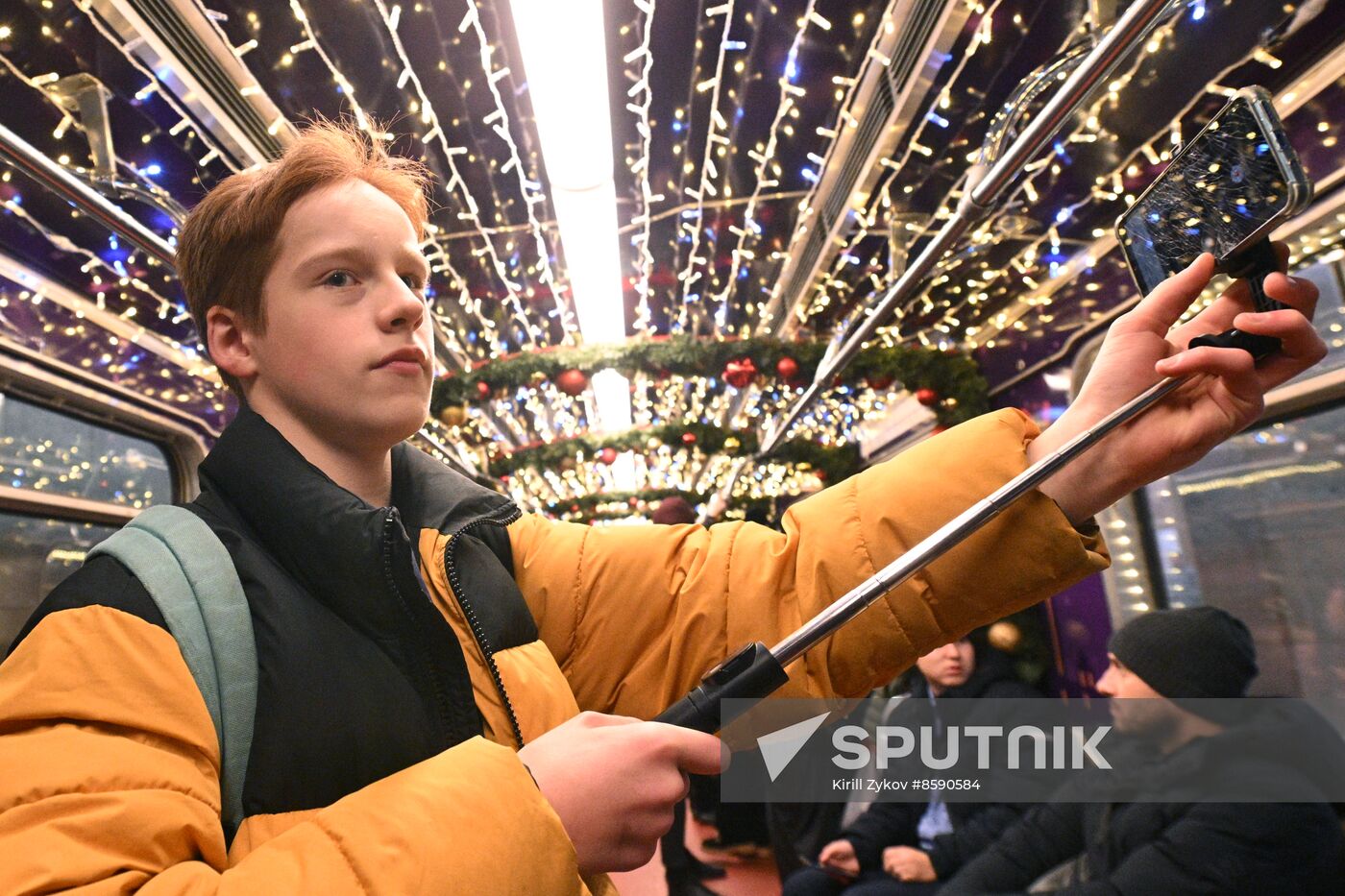 Russia New Year Season Metro