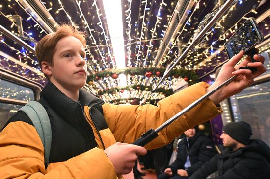 Russia New Year Season Metro