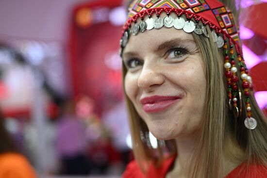 The RUSSIA EXPO International Exhibition and Forum. Chuvashia Republic stand, pavilion No.75. Location: Russia, Moscow. Author: Ramil Sitdikov/Sputnik. RUSSIA EXPO