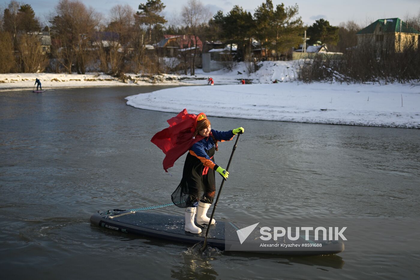 Russia New Year Season Sup Surfing